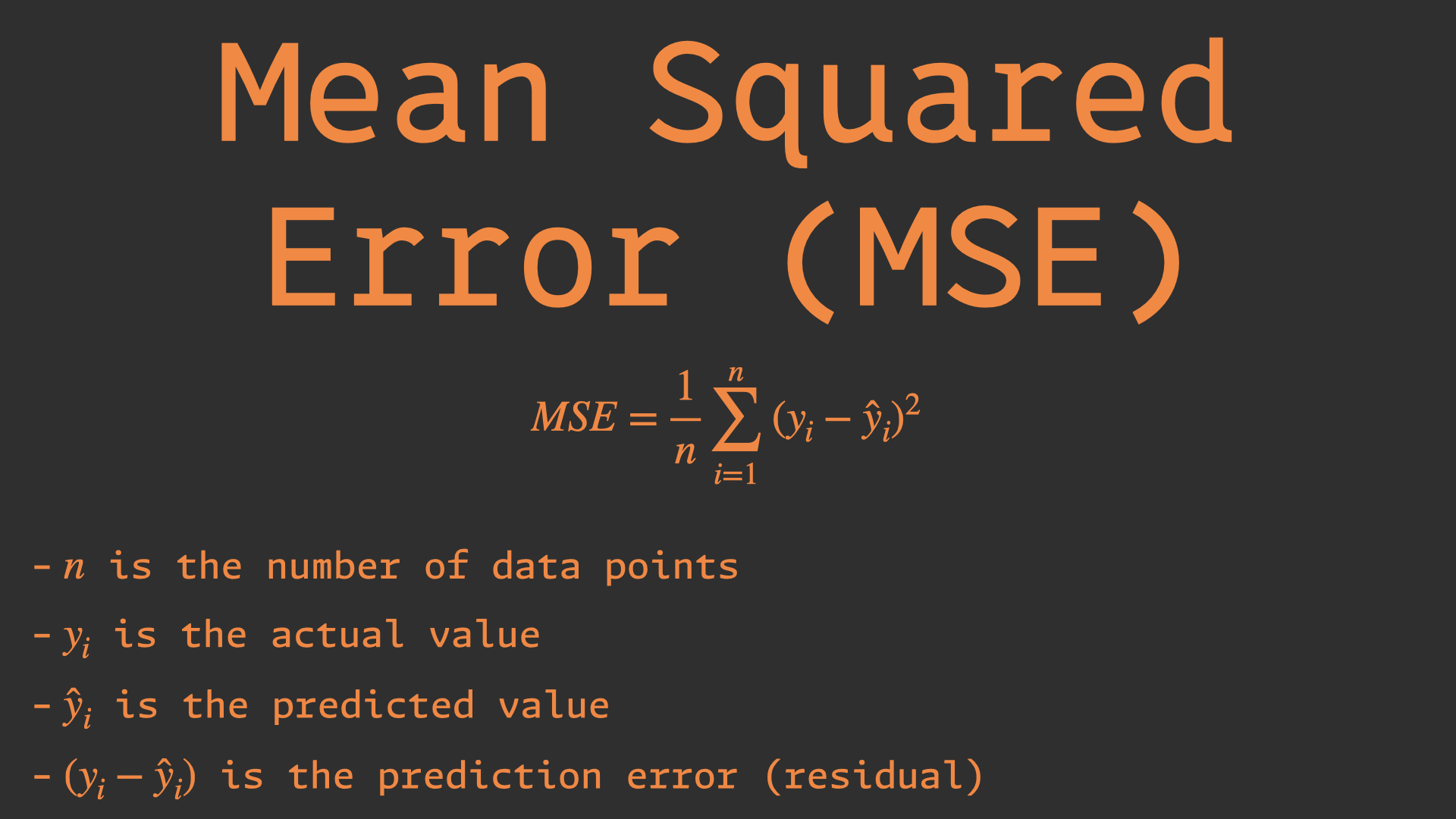 Understanding MSE (Mean Squared Error) in Depth